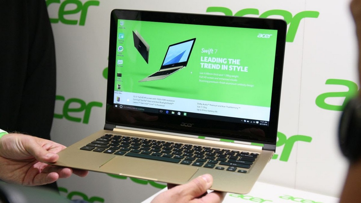 Acer представила самый тонкий и мощный ультрабук Swift 7